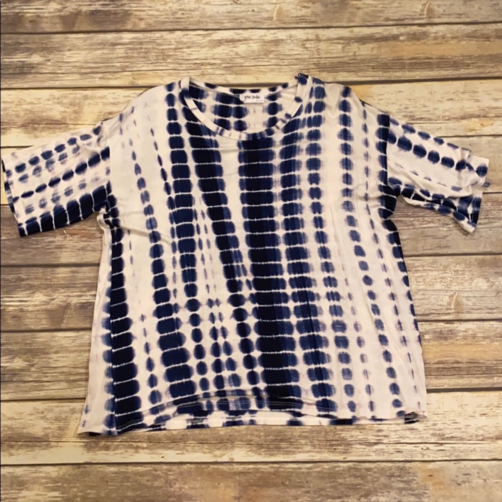 Navy tye dye top